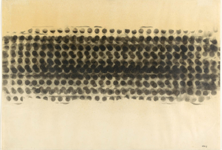 Otto Piene. Untitled (Smoke Drawing). 1959. Soot on paper. © 2020 Otto Piene / Artists Rights Society (ARS), New York / VG Bild-Kunst, Germany