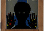 Betye Saar. Black Girl’s Window (detail). 1969. Wooden window frame with paint, cut-and-pasted printed and painted papers, daguerreotype, lenticular print, and plastic figurine, 35 3/4 × 18 × 1 1/2&#34; (90.8 × 45.7 × 3.8 cm). Gift of Candace King Weir through The Modern Women’s Fund, and Committee on Painting and Sculpture Funds