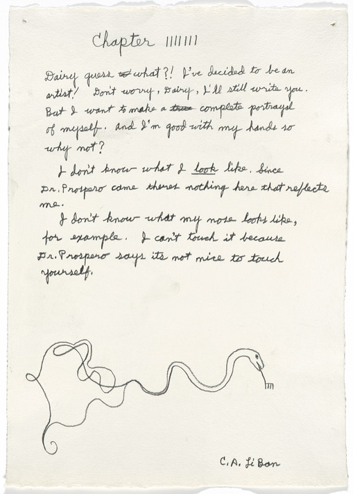 Jimmie Durham. A sheet from Caliban Codex. 1992