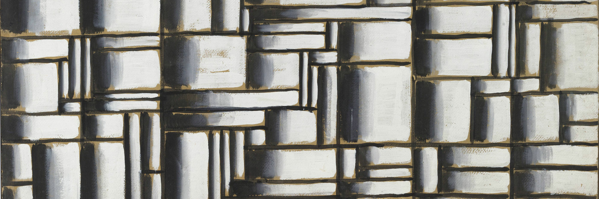 Joaquín Torres-García. Construction in White and Black. 1938. Glue tempera on cardboard mounted on wood, 31 3/4 × 40 1/8&#34; (80.7 × 102 cm). Gift of Patricia Phelps de Cisneros in honor of David Rockefeller