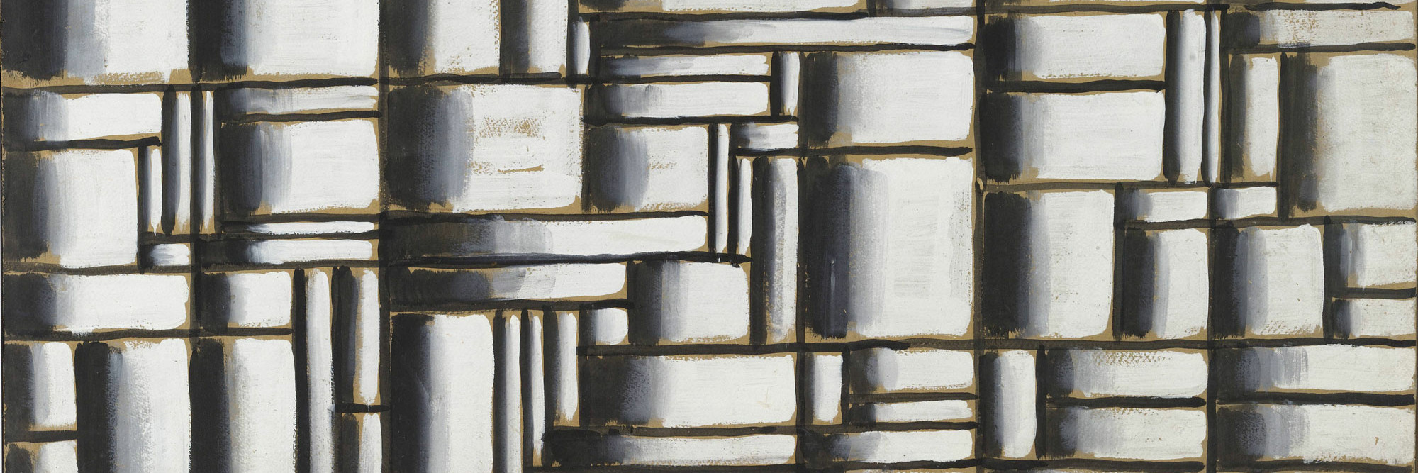 Joaquín Torres-García. Construction in White and Black. 1938. Glue tempera on cardboard mounted on wood, 31 3/4 × 40 1/8" (80.7 × 102 cm). Gift of Patricia Phelps de Cisneros in honor of David Rockefeller