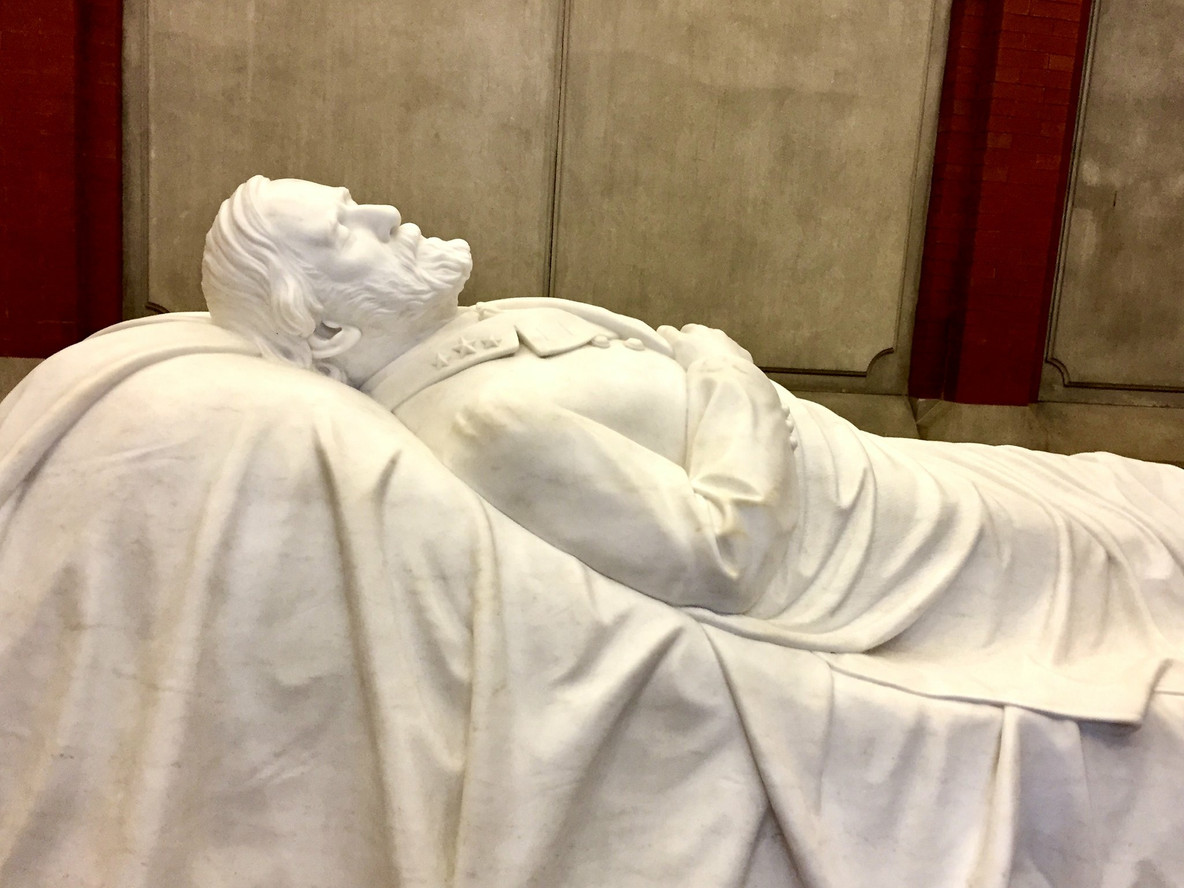 Edward Valentine&#39;s “Recumbent Lee” statue in the Lee Chapel, Lexington, VA