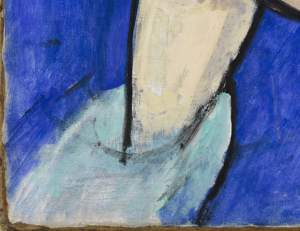 Bather, detail of figure's left leg