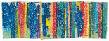Alma Woodsey Thomas. Untitled. 1968. Acrylic and pressure-sensitive tape on cut-and-stapled paper, 19 1/8 x 51 1/2" (48.6 x 130.8 cm). Gift of Donald B. Marron. Photo: Jonathan Muzikar
