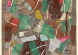 Anne Ryan. Collage, 353. 1949. Cut-and-pasted colored paper, cloth, and string on paper, 7 1/2 x 6 7/8" (19 x 17.5 cm). Gift of Elizabeth McFadden. Photo: John Wronn