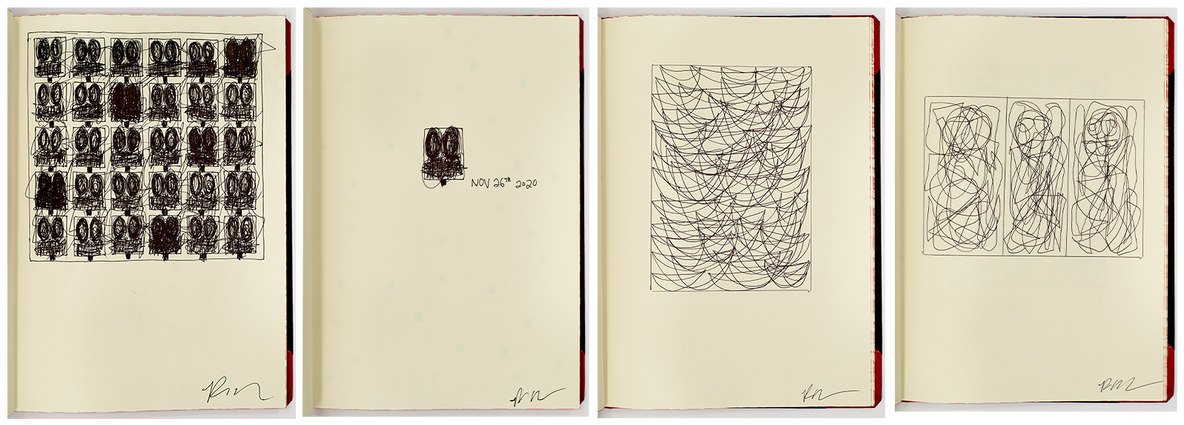 Rashid Johnson. Pages from Untitled Sketchbook. 2020
