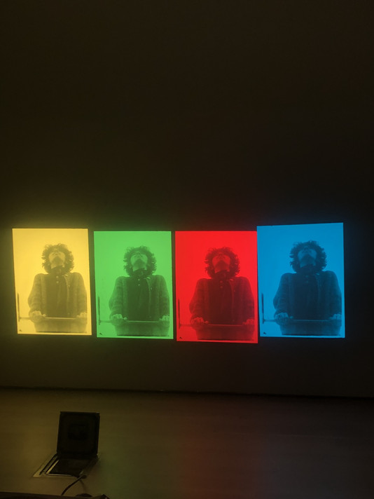 Reviewing a selection of colored gels with the artist, November 2019