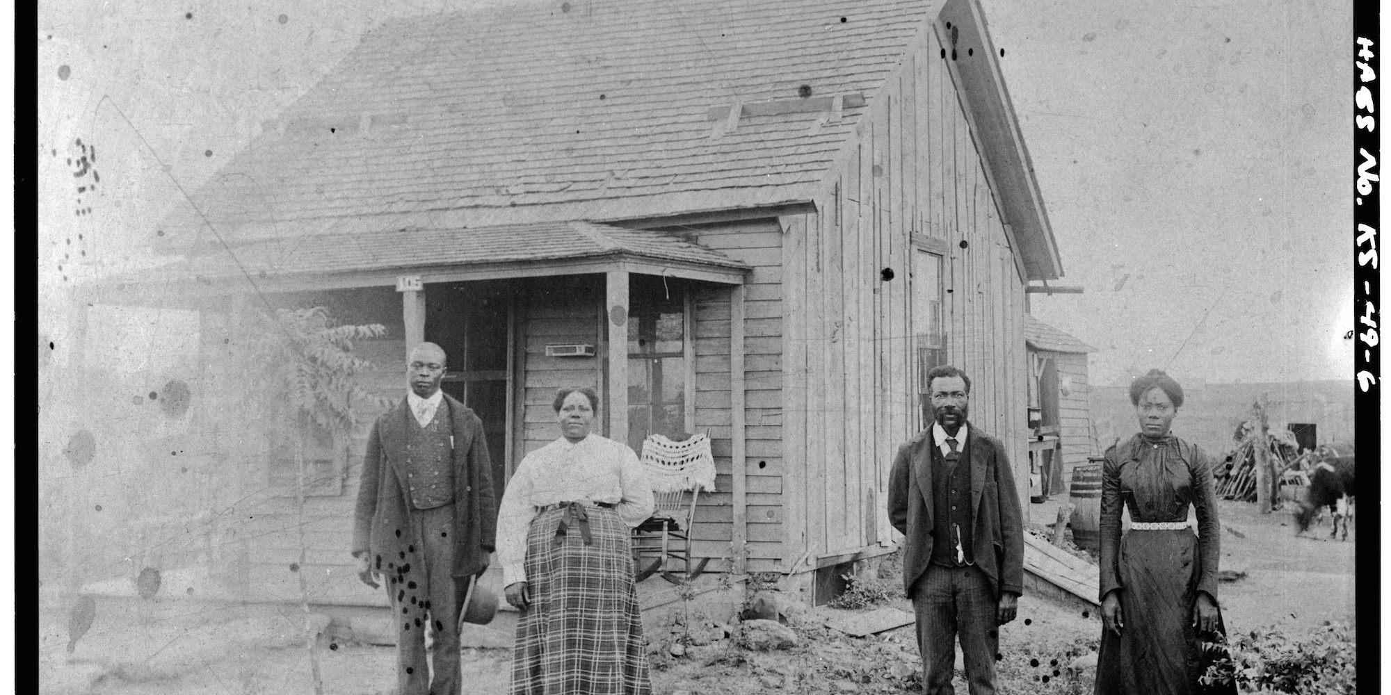 Exodusters in Nicodemus, Kansas. c. late 19th century. Library of Congress, Prints & Photographs Division: 168