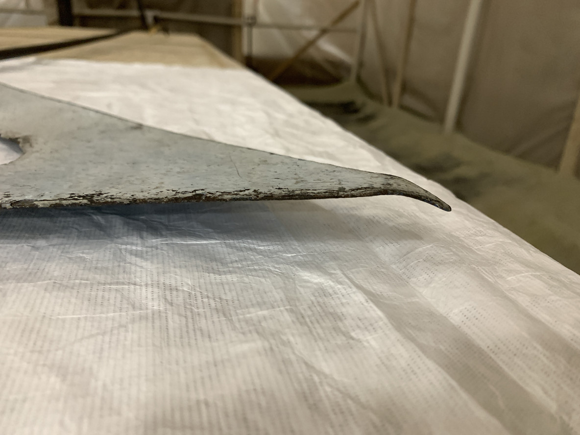 Slight bending in one of the shapes from Man-Eater with Pennants. Photo: Abigail Mack