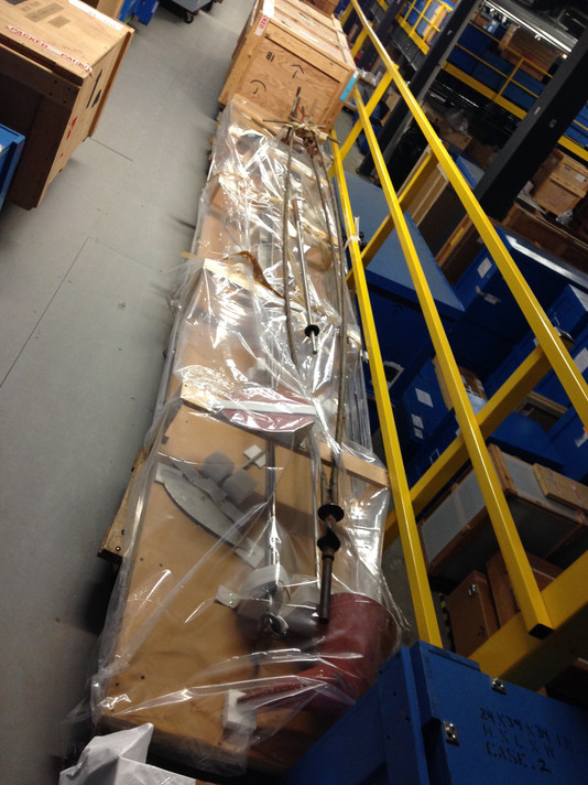 Man-Eater with Pennants in storage. Photo: Lynda Zycherman