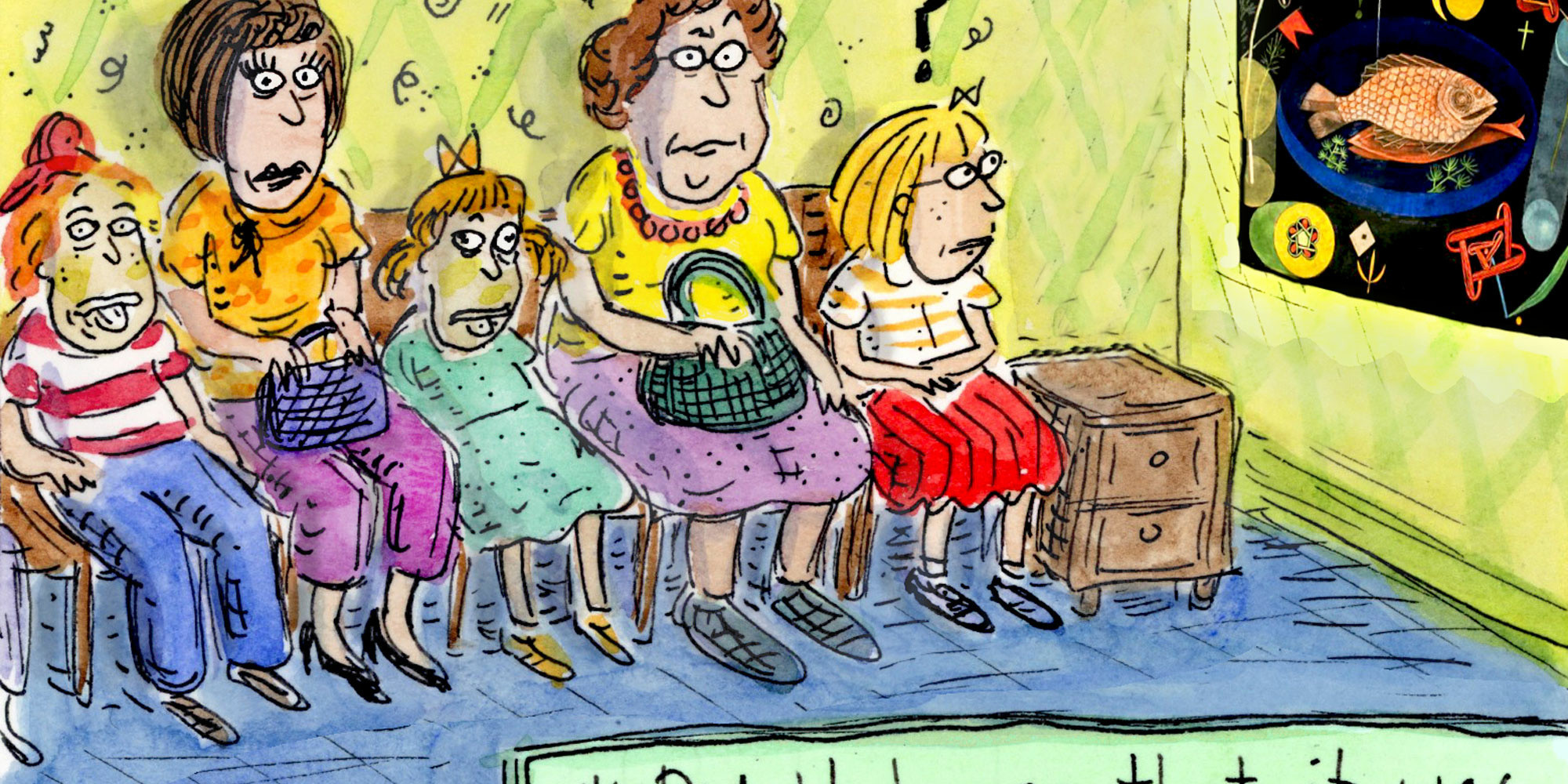 Roz Chast. Panel from Museumland (detail). 2021. Courtesy the artist