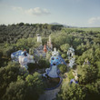 Panoramic view of the Tarot Garden, 1999. Photo: Giulio Pietromarchi © Giulio Pietromarchi