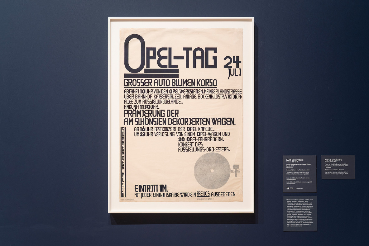 Kurt Schwitters. Poster for Opel Day: Great car and flower parade (Opel-Tag: Grosser Auto Blumen Korso). 1927