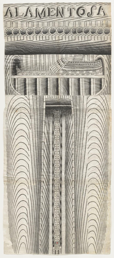 Martín Ramírez. Untitled (Alamentosa). c. 1953