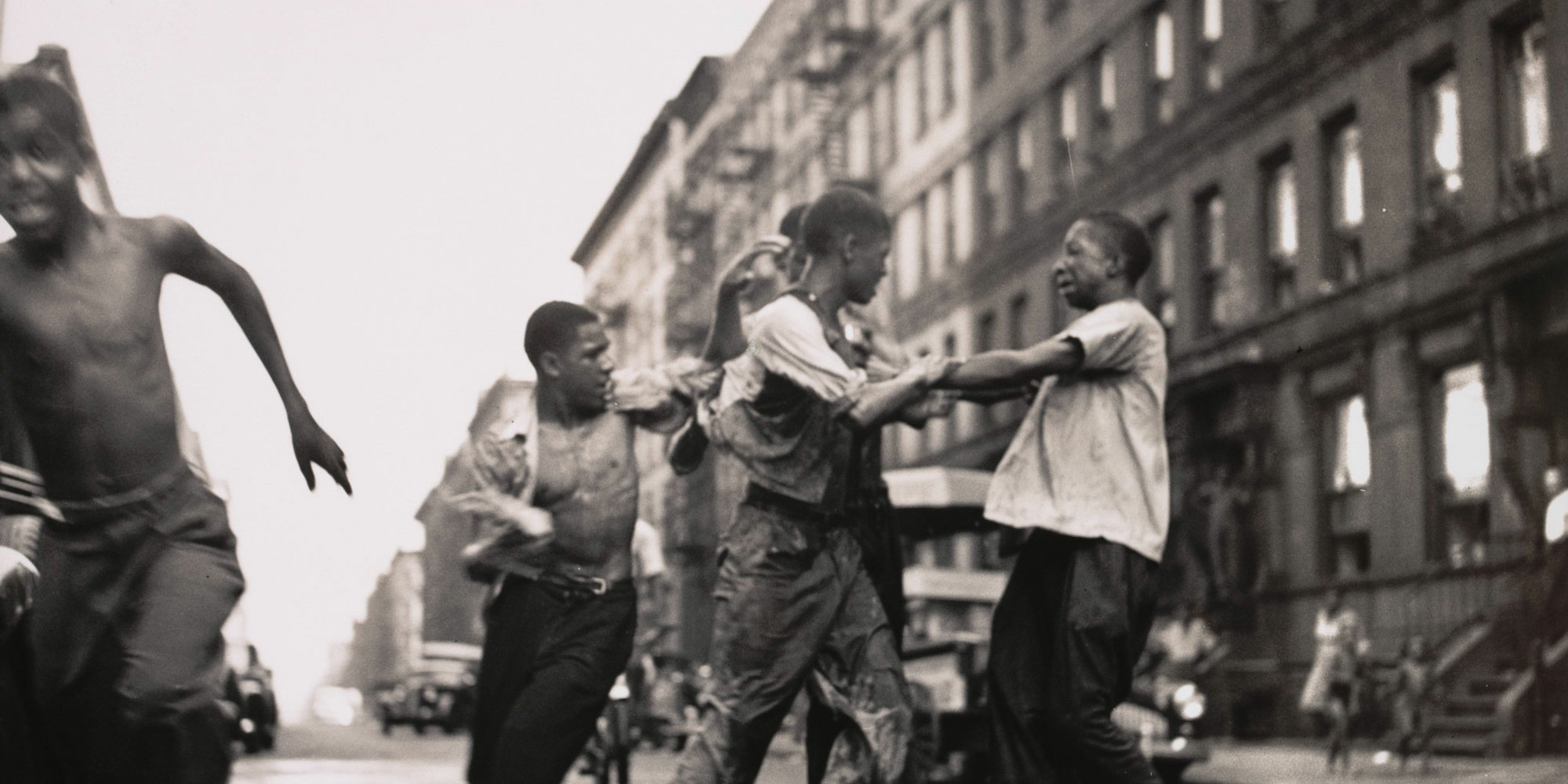 Gordon Parks. Untitled (Harlem Gang Wars). 1948. Gelatin silver print, 10 15/16 × 10 1/2" (27.9 × 26.7 cm). Gift of the artist in honor of Edward Steichen. © 2021 Gordon Parks Foundation