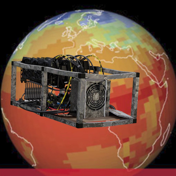 Simon Denny. NFT Mine Offset: Ethereum Kryptowährung Mining-Rig 45 MH/s. 2021. NFT