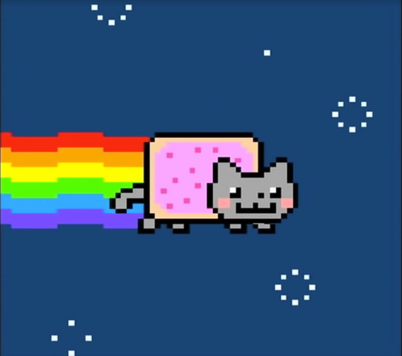 Chris Torres. Nyan Cat. 2011. Screenshot of original video on YouTube