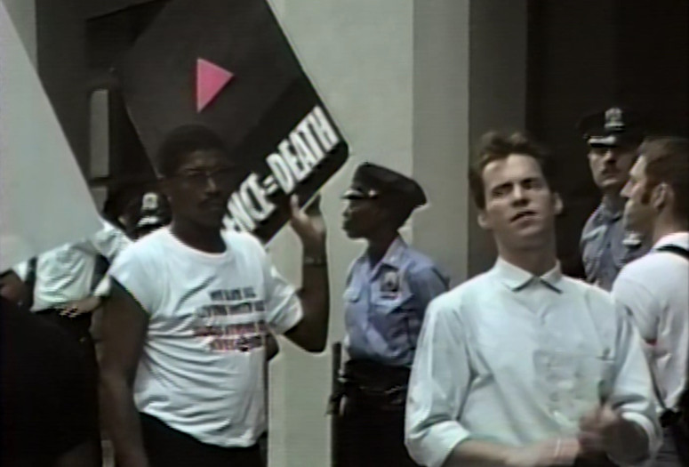 June 28, 1988. [ACT-UP protest ‘Flag Burning Press Conference’, Part 1]. USA. Directed by Clayton Patterson. Courtesy the artist