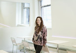 Mina Stone in her café at MoMA PS1. Photo: Flora Hanitijo