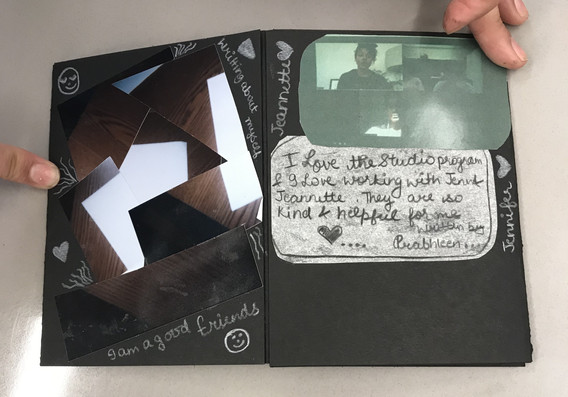 Photo documentation of final book projects from ReStart Academy students, featuring images they took to document their day-to-day lives, March 16, 2021