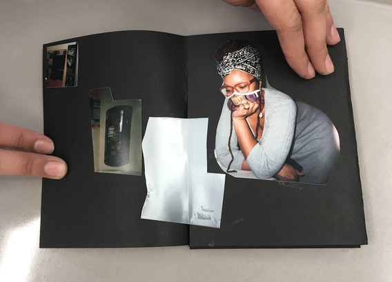 Photo documentation of final book projects from ReStart Academy Students, featuring images they took to document their day to day lives, March 16, 2021