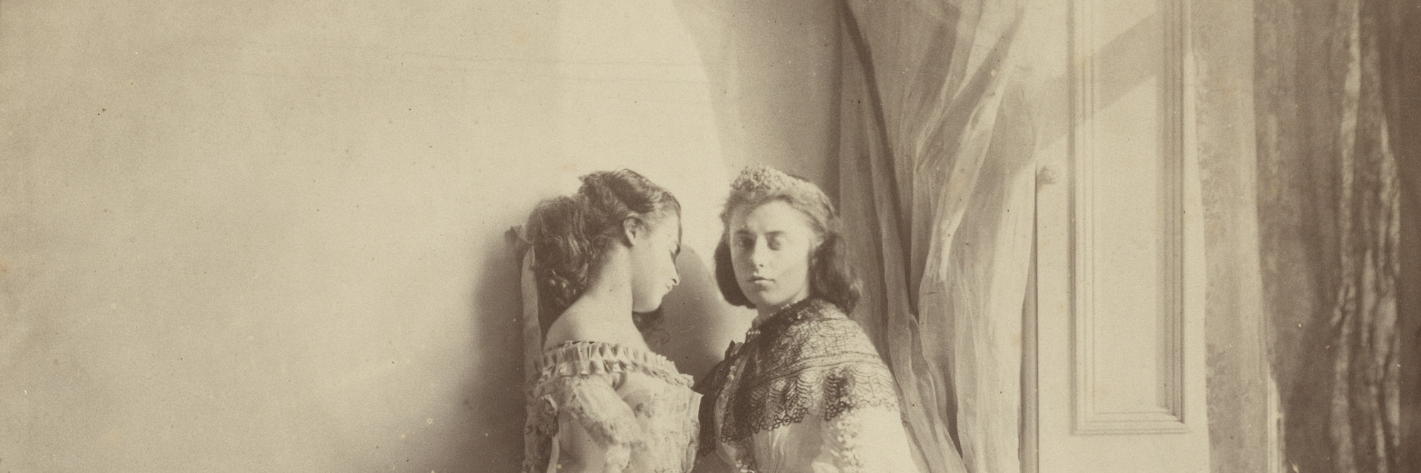 Clementina, Lady Hawarden. Grace Maude and Clementina Maude. c. 1863. Albumen silver print, 9 1/8 x 8 15/16&#34; (23.2 x 22.8 cm). Photo: John Wronn