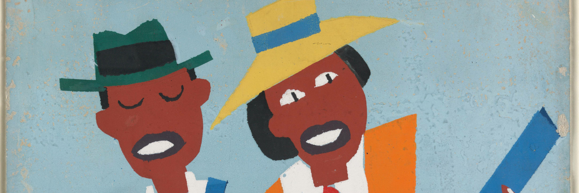 Jacob Lawrence. Blind Singer. c. 1940. Screenprint with tempera additions, composition and sheet: 17 1/2 x 11 1/2" (44.5 x 29.2 cm). Riva Castleman Endowment Fund and The Friends of Education of The Museum of Modern Art