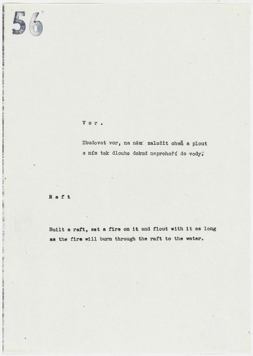 Milan Knížák. Raft (Vor). 1974