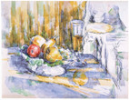 Paul Cézanne. The Dessert (Le Dessert). c. 1900–06. Pencil and watercolor on paper. Private collection