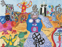 Niki de Saint Phalle. Tarot Garden. 1991. Lithograph, 23.7 x 31.5″ (60.3 x 80 cm). © 2019 NIKI CHARITABLE ART FOUNDATION. Photo: Ed Kessler