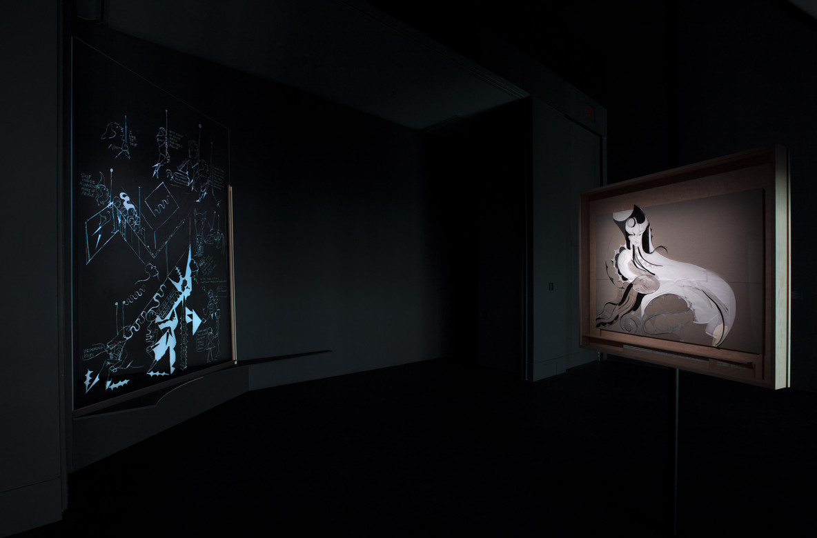 Installation view of Temper Clay