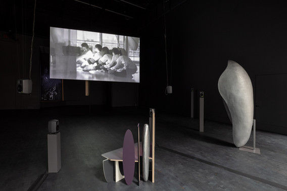 Installation view of Temper Clay