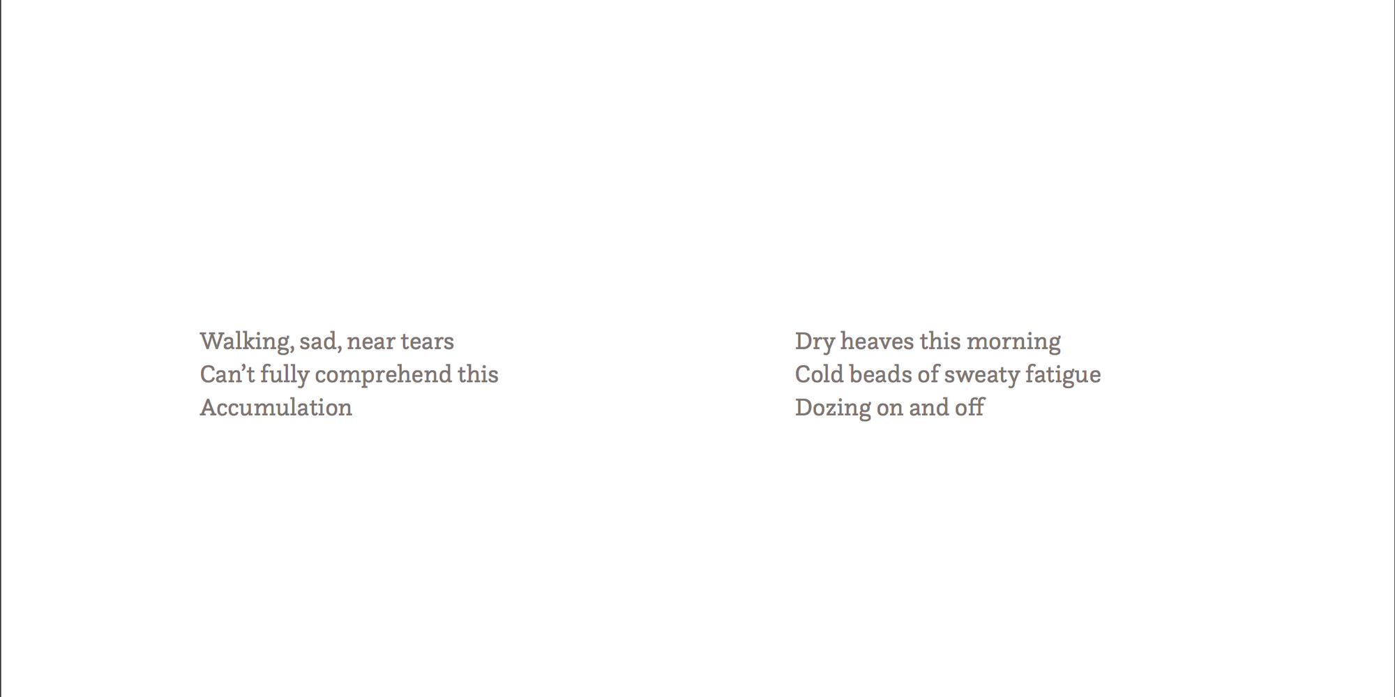 Two haiku from Gregg Bordowitz’s Pandemic Haiku, 2021