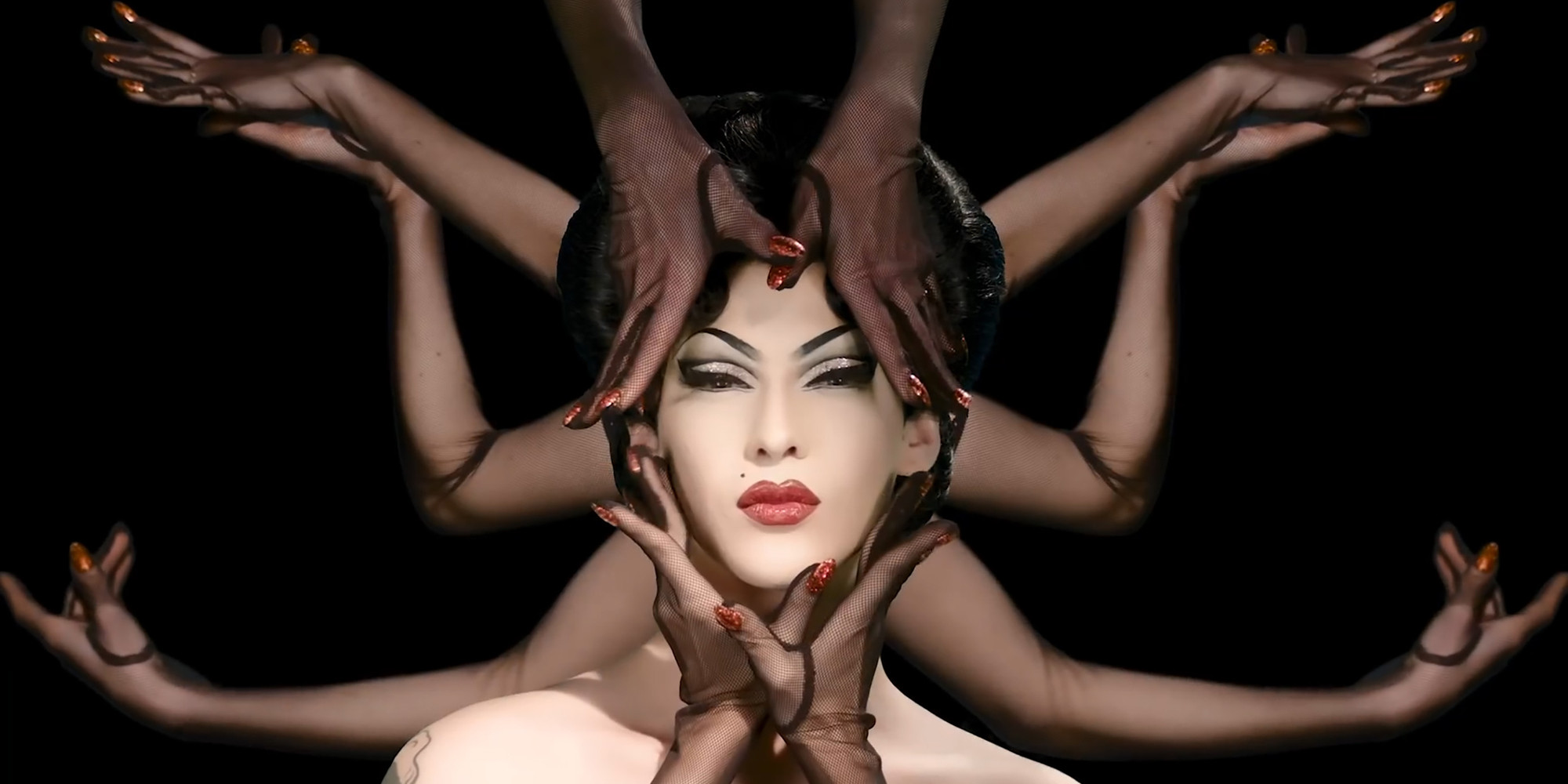 Still from Violet Chachki’s “Whatever Violet Wants” music video. 2021. Directed by Ali Mahdavi