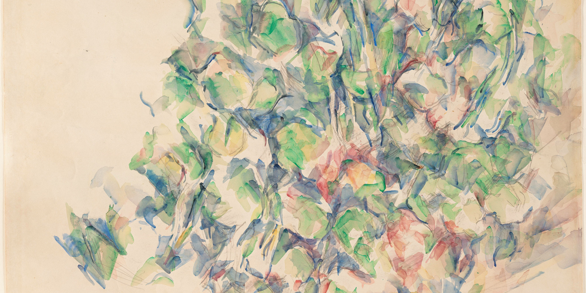 Paul Cézanne. Foliage (detail). 1900-04. Watercolor and pencil on paper. 17 5/8 x 22 3/8" (44.8 x 56.8 cm). The Museum of Modern Art, New York, Lillie P. Bliss Collection