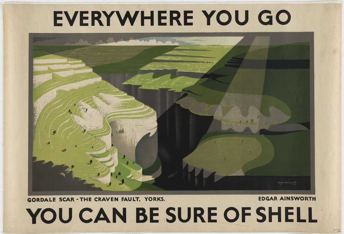 Edgar Ainsworth. Everywhere You Go You Can be Sure of Shell Gordale Scar - The Craven Fault, Yorks. 1934