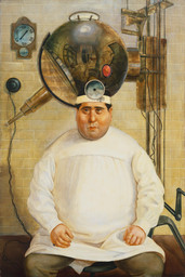 Otto Dix. Dr. Mayer-Hermann. 1926. Oil and tempera on wood, 58 3/4 x 39&#34; (149.2 x 99.1 cm). Gift of Philip Johnson. © 2017 Artists Rights Society (ARS), New York / VG Bild-Kunst, Bonn