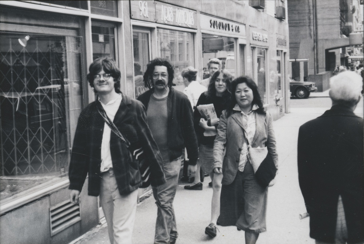 Fig. 10: From left: Robert Harris, Al Robbins, Cath Polisar, and Shigeko Kubota. Image courtesy Shigeko Kubota Video Art Foundation. Photo: Peter Kolb