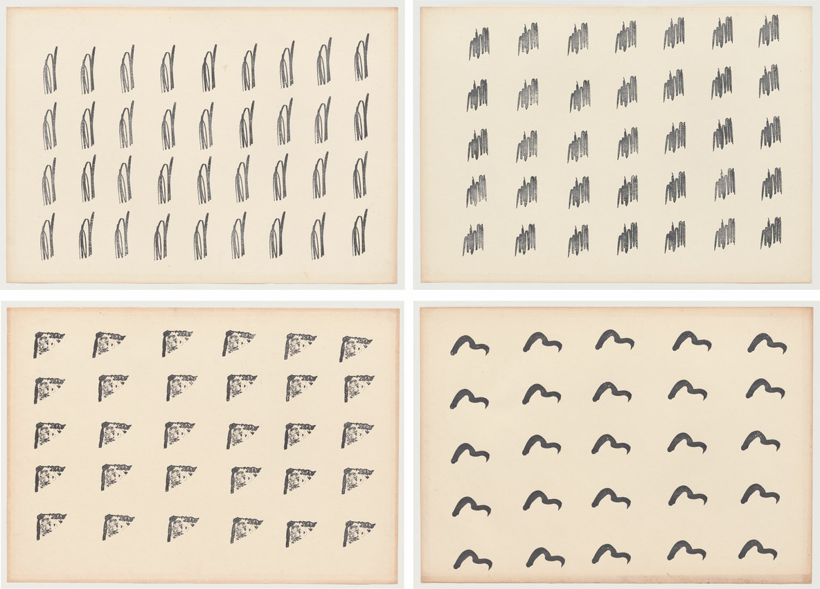 Individual sheets from Carmela Gross’s Stamps (Carimbos). 1978