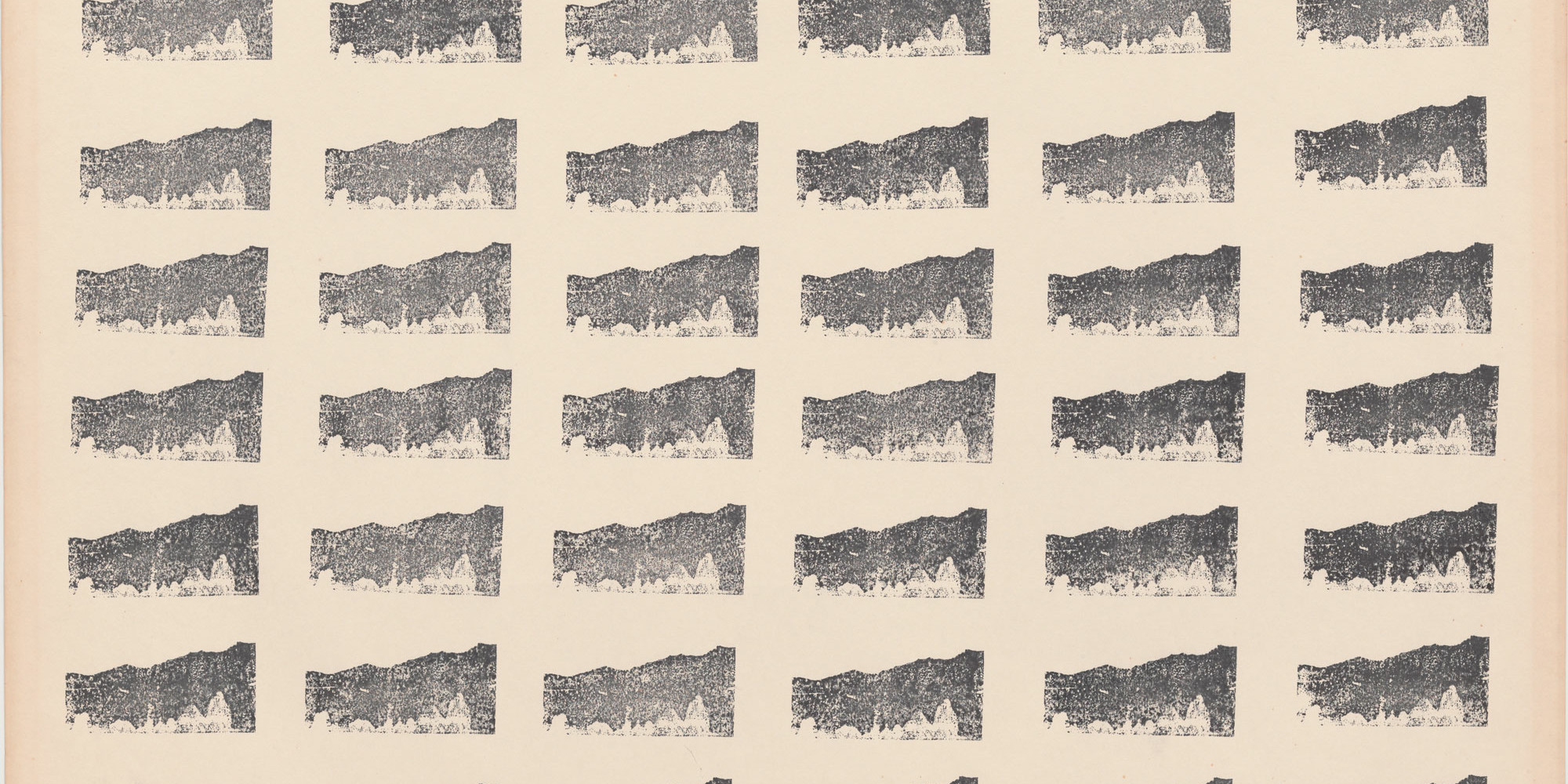 Carmela Gross. Stamp (Carimbo). 1978. Stamped ink on paper, composition (irreg.): 23 1/16 × 36" (58.5 × 91.5 cm); sheet: 27 11/16 × 39 3/16" (70.3 × 99.5 cm). Unique edition. Latin American and Caribbean Fund through gift of Yvonne Dadoo de Lewis