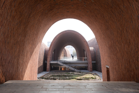 View from the amphitheater to Ming porcelain kiln ruins