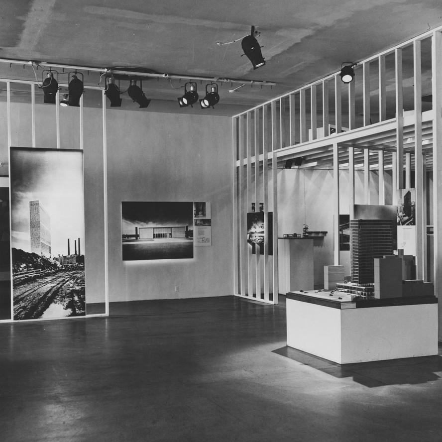 Installation view of the exhibition Built in USA: Post-War Architecture, January 20–March 15, 1953