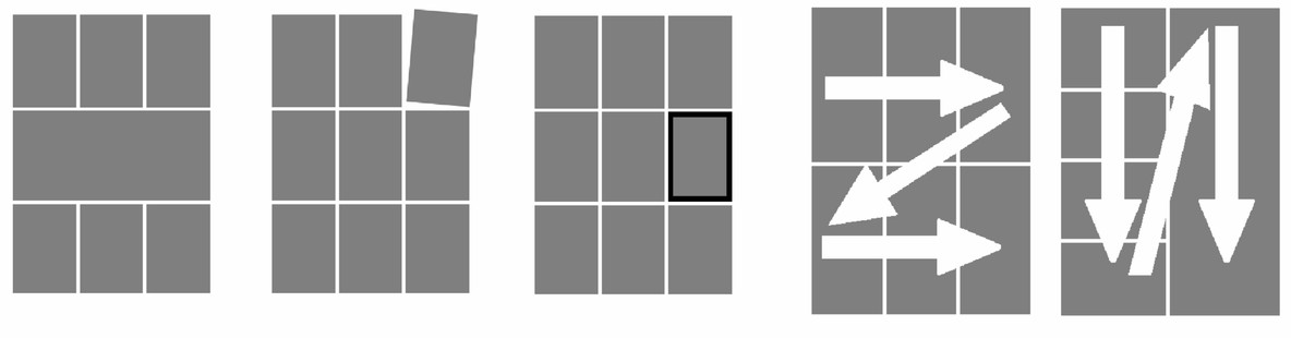 Diagrams demonstrating ways to accent panels (left) and create viewing paths (right)