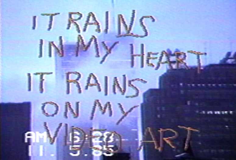Shigeko Kubota. SoHo SoAp/Rain Damage. 1985. Video (color, sound). 8:25 min. The Museum of Modern Art, New York. Purchase, 2001. © 2021 Estate of Shigeko Kubota. Courtesy Electronic Arts Intermix (EAI), New York.