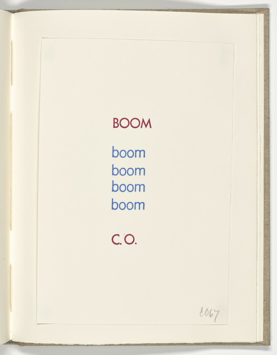 Claes Oldenburg. Boom (folio 11) from Stamped Indelibly. 1967