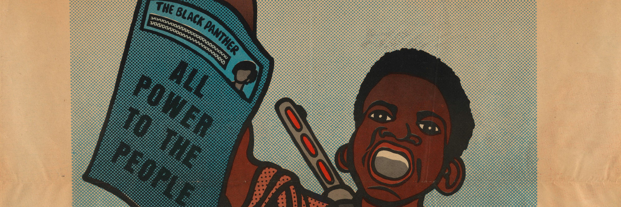 Emory Douglas. The Black Panthers: All Power to the People. 1969. Poster printed in six colors on newsprint, 14 15/16 × 22 11/16" (38 × 57.7 cm). Alfred H. Barr, Jr., Papers, II.A.61. The Museum of Modern Art Archives, New York. © 2021 Emory Douglas/Artists Rights Society (ARS), New York