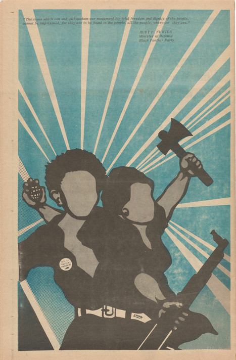 A page from The Black Panther Newspaper, vol. 4, no. 10 (Happy birthday Huey). 1970