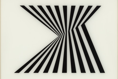 Bridget Riley. Untitled (Fragment 1) from Fragments. 1956, screenprint on plexiglass, composition: 18 3/8 x 25&#34; (46.7 x 63.5 cm); sheet: 26 1/2 x 33&#34; (67.3 x 83.8 cm). Edward John Noble Foundation Fund. © 2021 Bridget Riley. Digital Image © 2020 MoMA, N.Y.