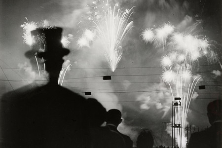 Brassaï (Gyula Halász). Fireworks on the Night of Longchamp. 1936. Gelatin silver print, 19 5/8 × 15 15/16&#34; (49.9 × 40.5 cm). David H. McAlpin Fund. © Estate Brassaï-RMN