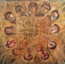 Kamala Ibrahim Ishag. Untitled. 1980/1990. Oil on canvas, 70 7/8 × 69 11/16&#34; (180 × 177 cm). Gift of Marie-Josée and Henry R. Kravis in honor of Jean Pigozzi. © Kamala Ibrahim Ishag